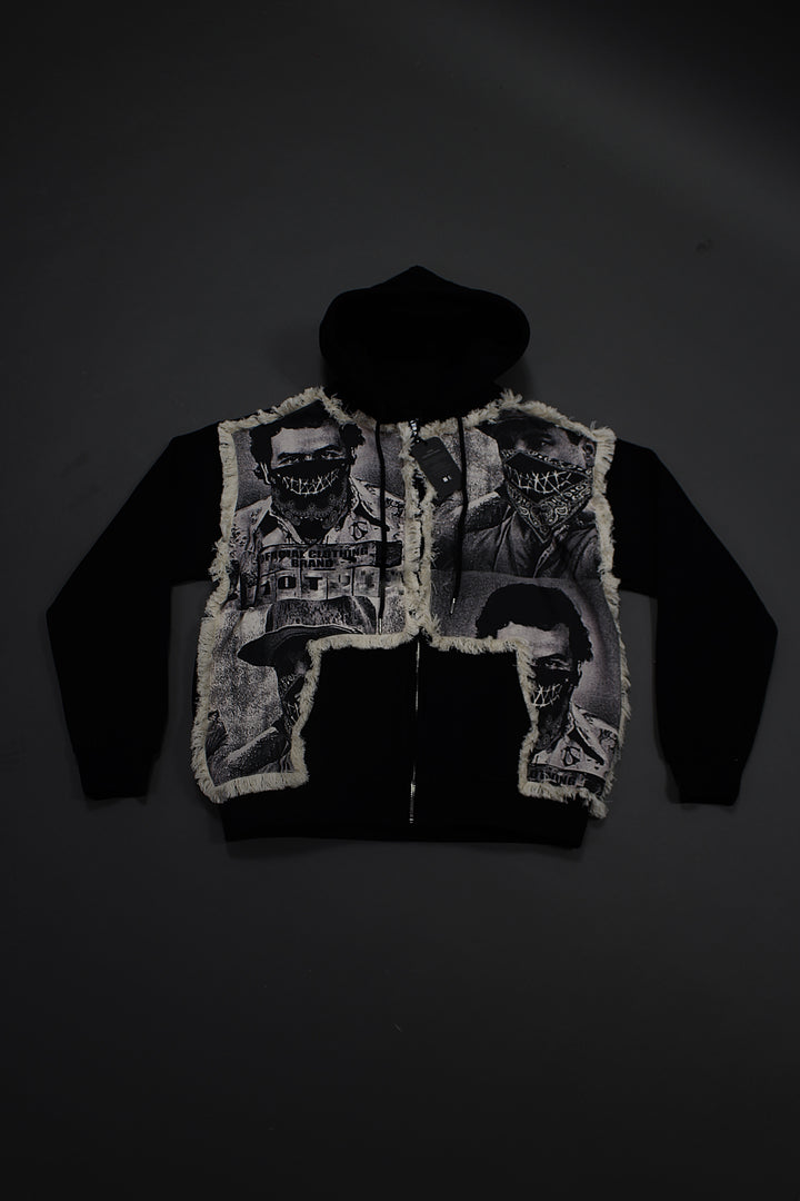 Chapo X Escobar Pulse 10 Zip Up BLACK
