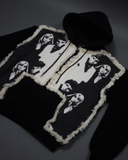 Scareface x Elvira Zip up BLACK